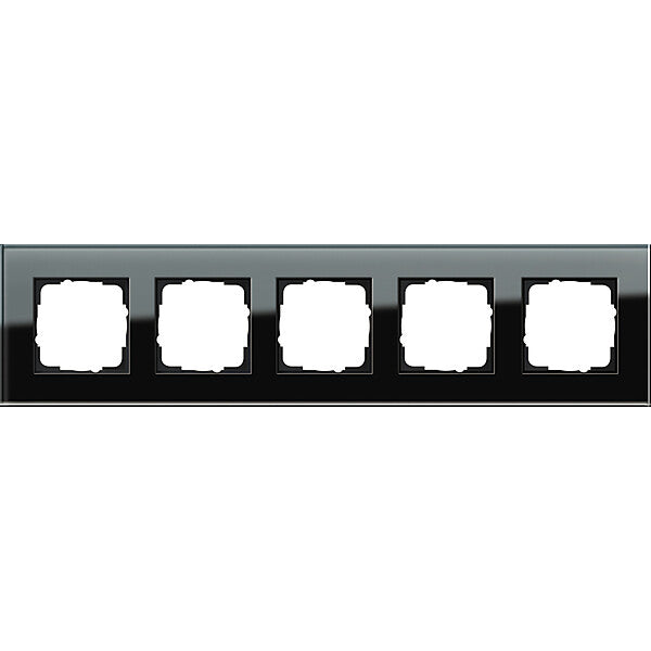 Gira Abdeckrahmen 5f. sw-glas Esprit 021505